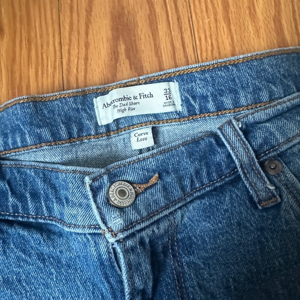 Abercrombie Curve Love Dad Shorts Sz 16 - Picture 2 of 3